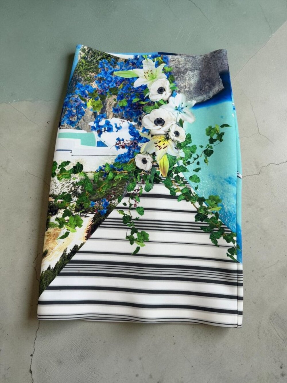 CLOVER CANYON Floral Stretch Knee Length Pencil Skirt Size XS
